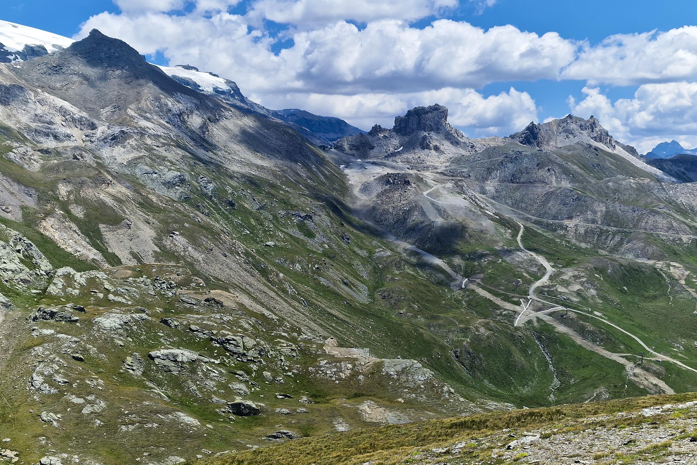 Vallone e colle inferiore delle Cime Bianche